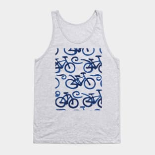 pattern with bicycles Tank Top